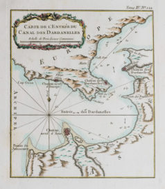 Carte marine ancienne – Canal des Dardanelles - Turquie