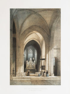 Lithographie ancienne – Eglise de Nantes