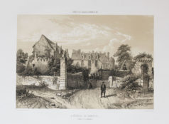 Lithographie ancienne - Château de Carheil - Guérande