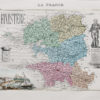 Carte géographique ancienne du Finistère
