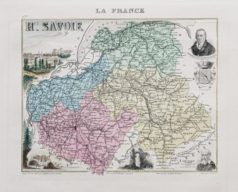 Carte ancienne de la Haute Savoie