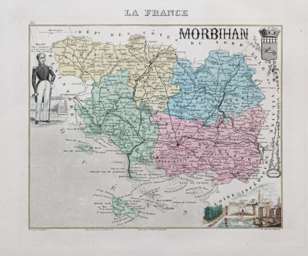 Carte ancienne - département du Morbihan