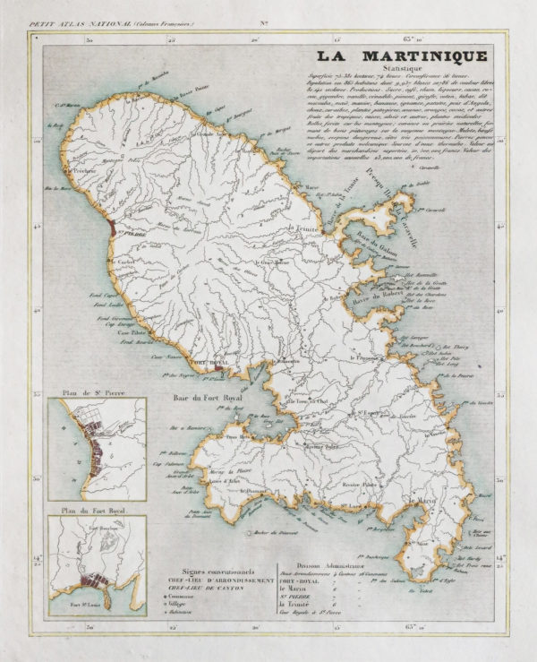 Carte ancienne de la Martinique