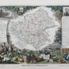 Carte géographique ancienne du département de la Loire Inférieure