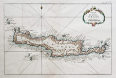 Carte marine ancienne de la Crète