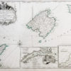 Carte ancienne de Majorque et Minorque - Baléares