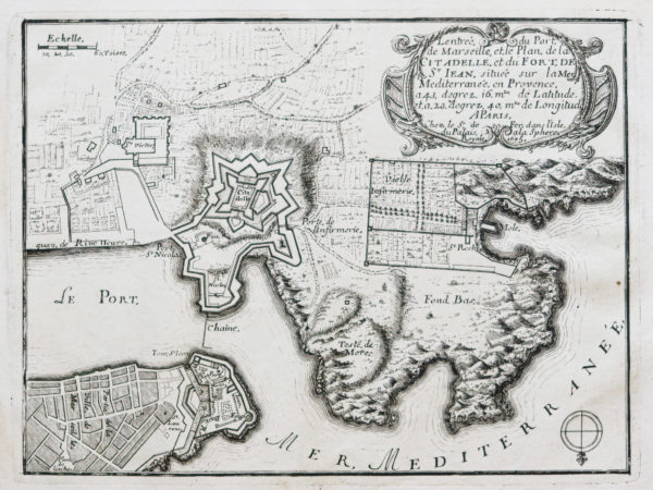 Carte géographique ancienne - Port de Marseille