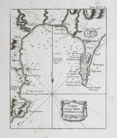 Plan ancien de la Baie de Gibraltar