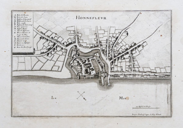 Plan ancien de Honfleur