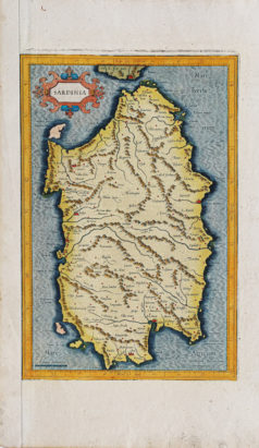 Carte géographique ancienne de la Sardaigne