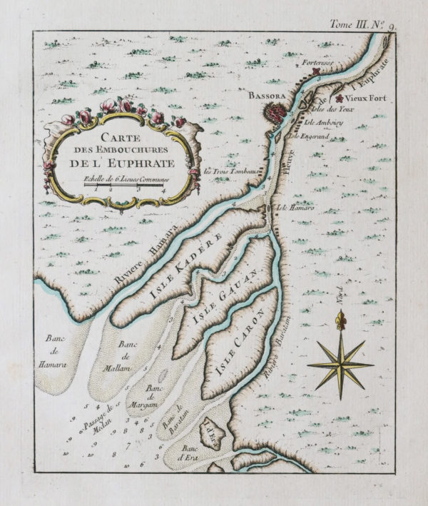 Carte ancienne - Embouchure de l’Euphrate - Bassora