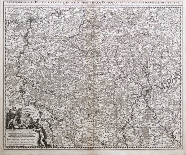 Carte géographique ancienne du Luxembourg