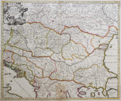 Carte géographique ancienne de la Hongrie