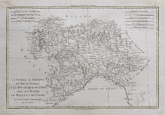 Carte géographique ancienne de la Savoie - Gêne