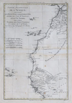 Carte géographique ancienne - Afrique occidentale