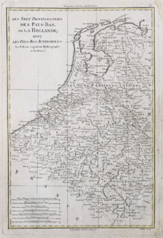 Carte géographique ancienne des Pays-Bas