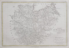 Carte géographique ancienne - Basse Saxe - Allemagne