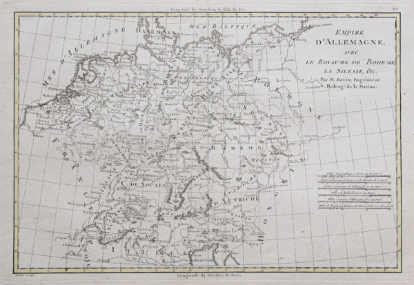 Carte géographique ancienne - Empire d’Allemagne