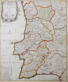 Carte géographique ancienne de l’Algarve