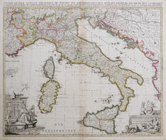 Carte géographique ancienne de l’Italie - Corse