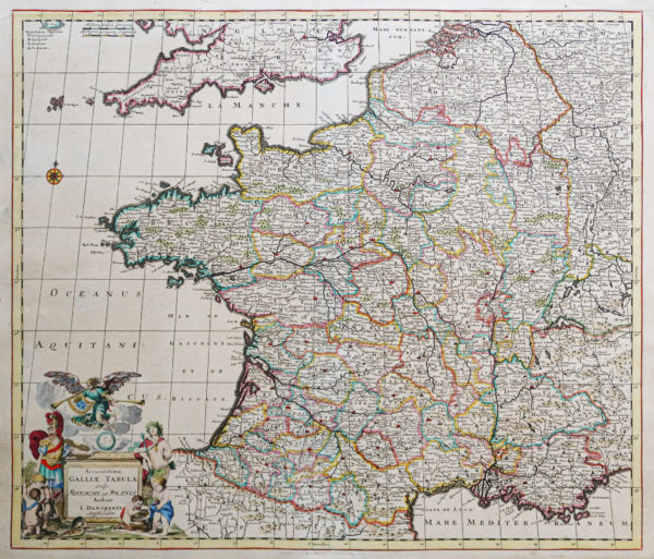 Carte géographique ancienne - Royaume de France