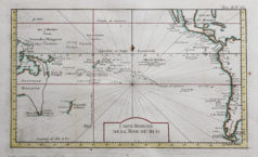 Carte géographique ancienne de la Mer du Sud