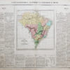 Carte géographique ancienne du Brésil