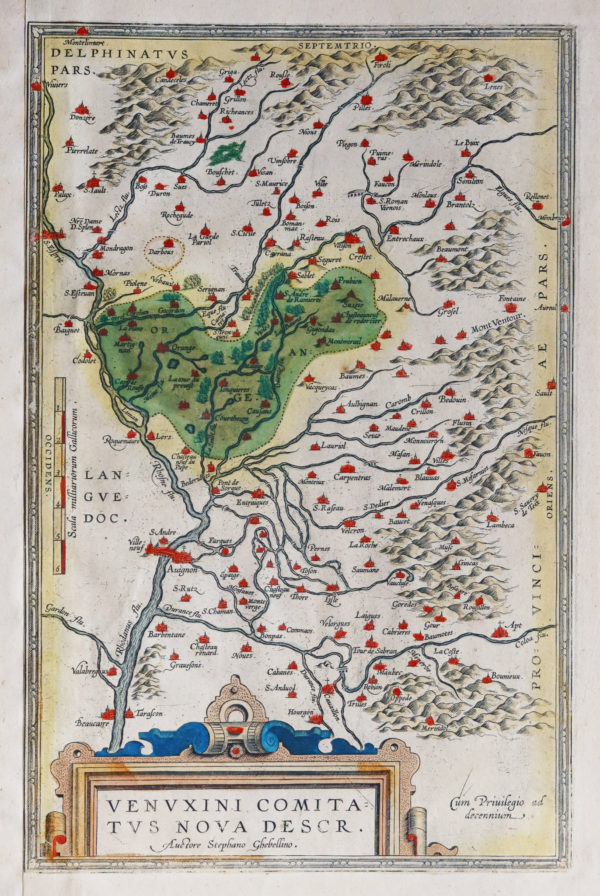 Carte géographique ancienne du Venaissin