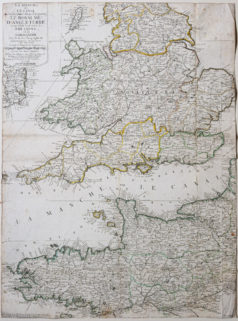 Carte géographique ancienne de la Manche