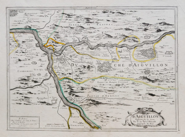 Carte géographique ancienne - Duché d’Aiguillon