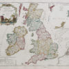 Carte ancienne des Îles britanniques - Angleterre - Ecosse - Irlande