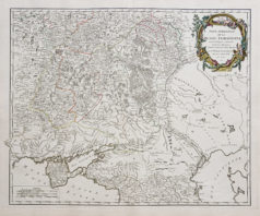 Carte géographique ancienne de la Russie