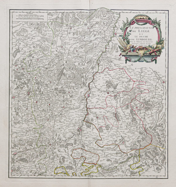 Carte géographique ancienne - Liège - Limbourg