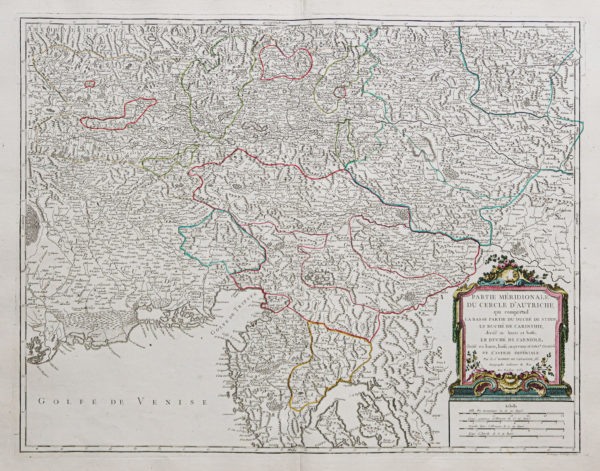 Carte géographique ancienne - Autriche - Allemagne