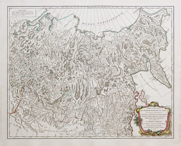 Carte géographique ancienne - Empire de Russie en Asie