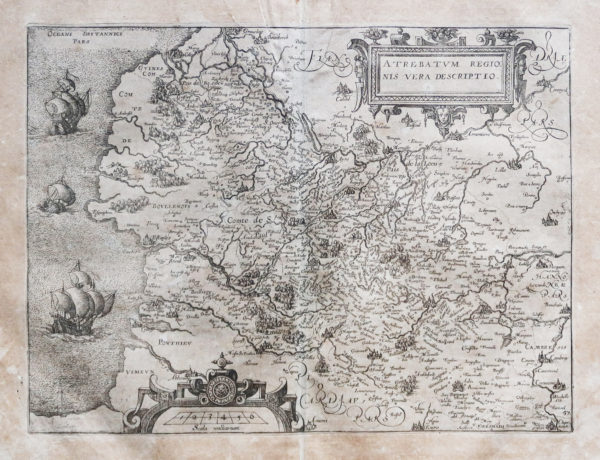 Carte géographique ancienne de l’Artois