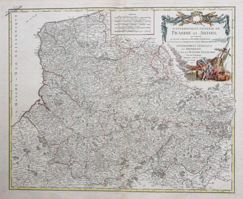 Carte géographique ancienne de la Picardie - Artois