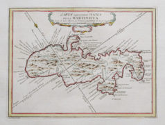 Carte géographique ancienne de la Martinique