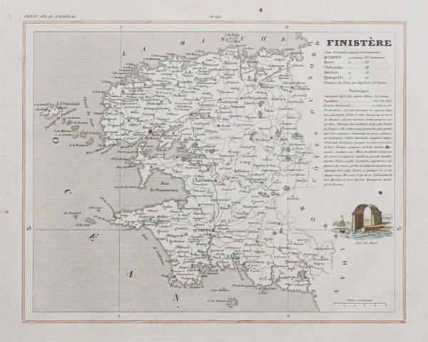 Carte ancienne du Finistère