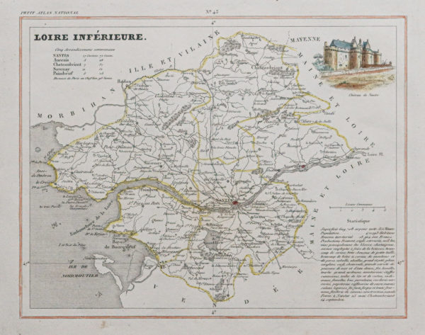 Carte ancienne de la Loire Inférieure