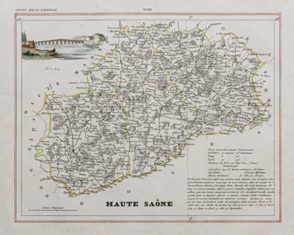 Carte ancienne de la Haute-Saône
