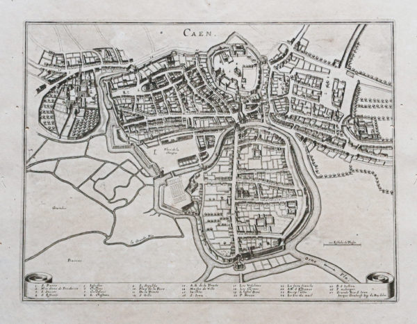 Plan ancien de Caen