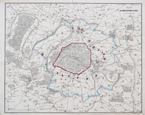 Plan ancien des fortifications de Paris