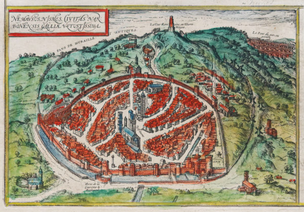 Plan ancien de Nîmes
