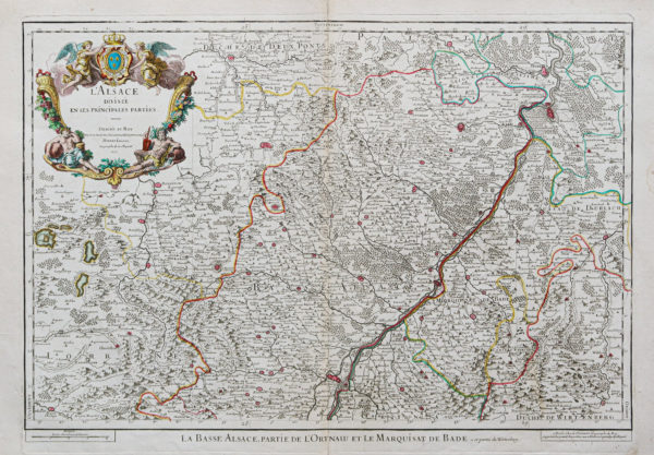 Carte géographique ancienne - Basse Alsace