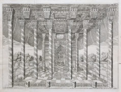 Gravure ancienne de Ispahan - Palais Ali Qapu