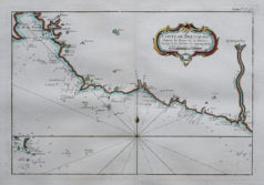 Carte marine ancienne du côte de Bretagne - Quimperlé