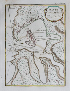 Plan ancien de Concarneau - Finistère