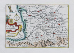 Carte géographique ancienne de Guyenne