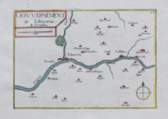 Carte marine ancienne de Libourne - Fronsac